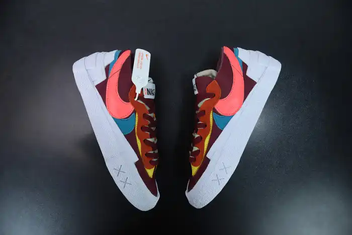 Cheap Kickmax Nike Blazer Low sacai KAWS Red DM7901-600 0123