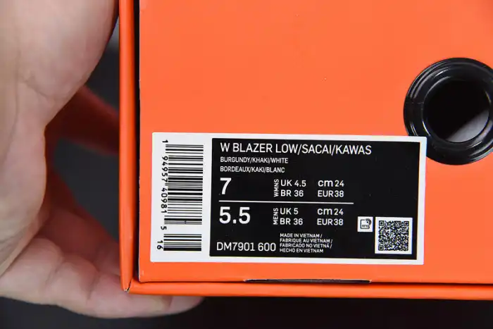 Cheap Kickmax Nike Blazer Low sacai KAWS Red DM7901-600 0123