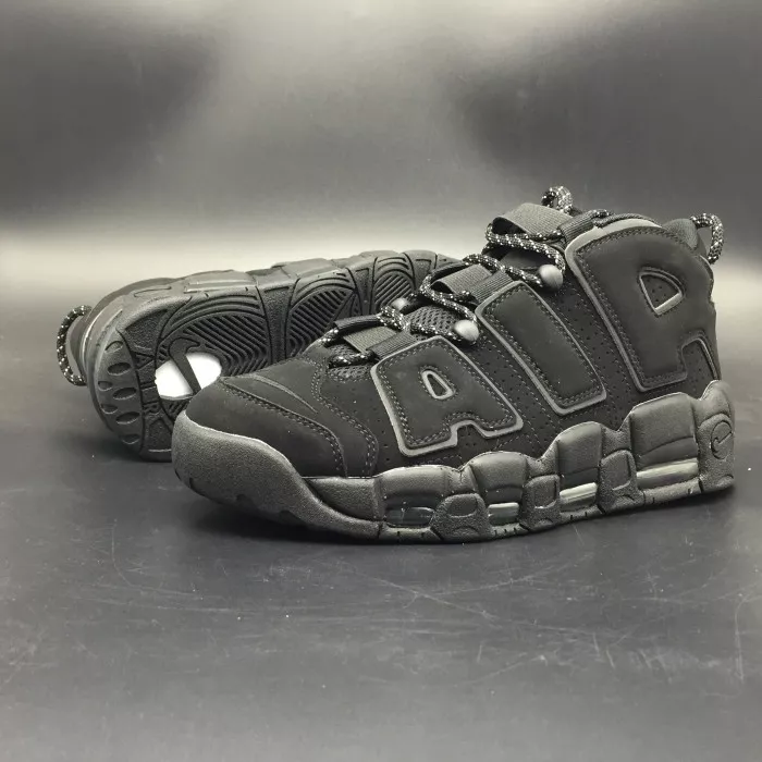 Cheap Kickmax Nike Air More Uptempo Triple Black Reflective 414962-004 0113