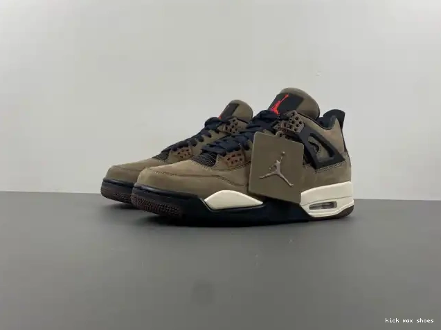 Rep Kickmax Retro Travis Jordan AJ4-882335 TS x Scott Air 4 Brown 0213