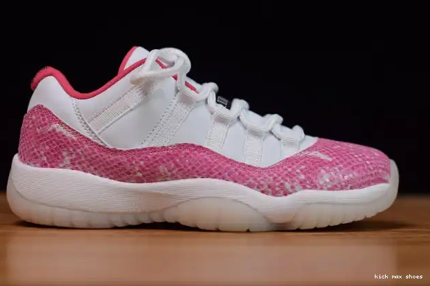 Rep Kickmax AH7860-106 11 WMNS Pink Air Snakeskin Jordan Low 0210