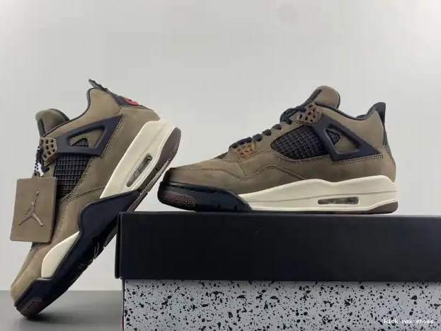 Rep Kickmax Retro Travis Jordan AJ4-882335 TS x Scott Air 4 Brown 0213