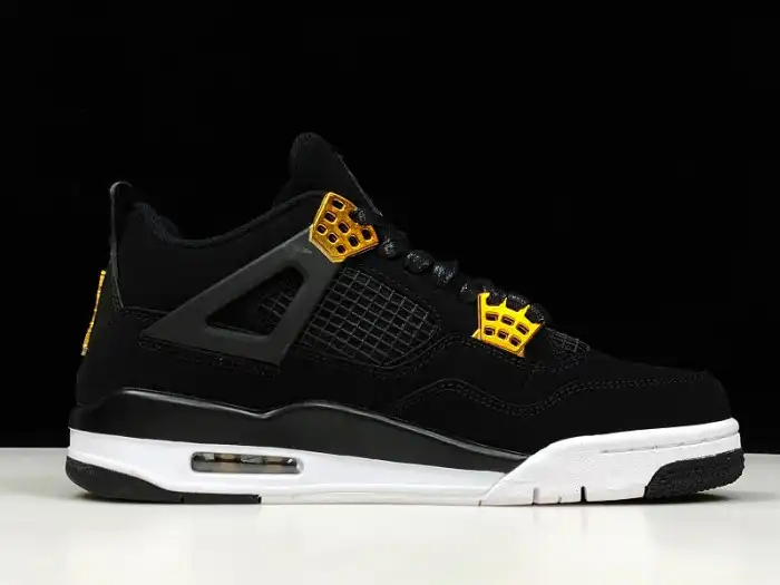 Cheap Kickmax Air Jordan 4 Royalty Black Metallic Gold-White 308497-032 0203