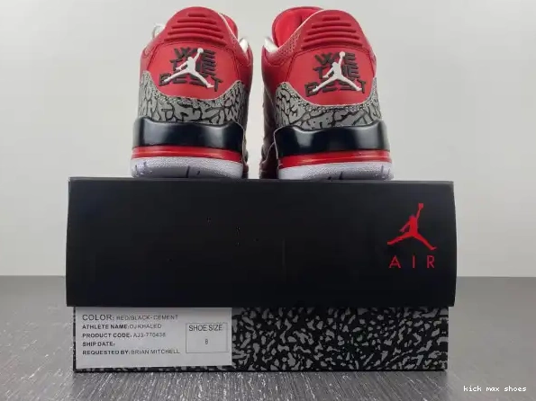 Rep Kickmax AJ3-770438 Grateful 3 Jordan DJ Air Khaled Retro 0224