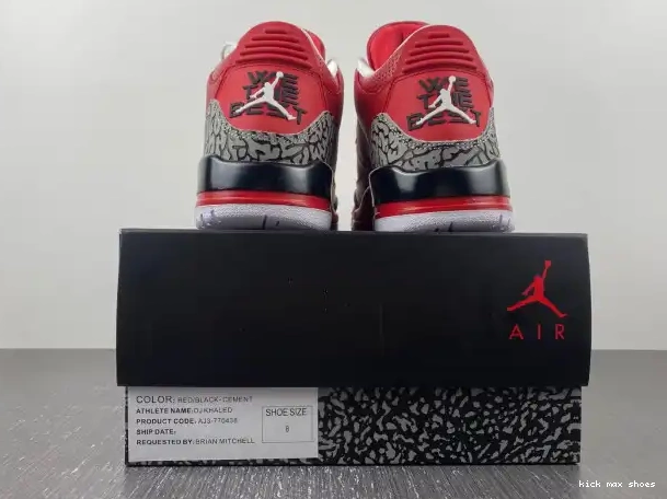 Rep Kickmax AJ3-770438 Retro Khaled Grateful DJ Jordan 3 Air 0210