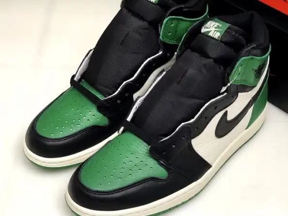 Cheap Kickmax High 1 Air Jordan Sail-Black Green OG NRG Pine 555088-302 0318