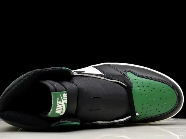 Cheap Kickmax High 1 Air Jordan Sail-Black Green OG NRG Pine 555088-302 0318