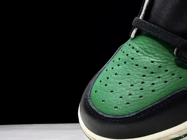 Cheap Kickmax High 1 Air Jordan Sail-Black Green OG NRG Pine 555088-302 0318